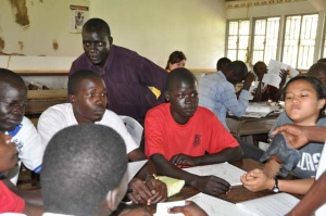 Small group studies the mountain gorilla