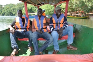 A visit to the actual source of Lake Victoria swirling into the Nile...