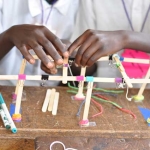 Popsicle sicks, wiki stix, binder clips are all part of the structure