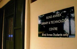 blind annex and library